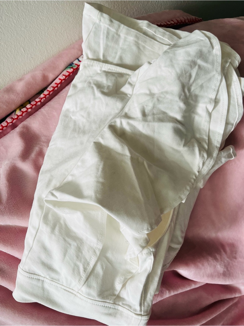 Fashion Nova NWT White denim romper. Length 31 inches. Pit to pit 17 inches. Bac - Picture 3 of 6